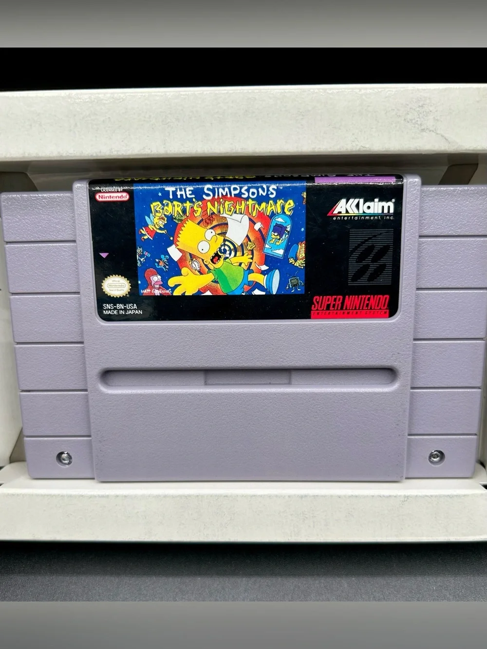 THE SIMPSONS BART’S NIGHTMARE VIDEO GAME. SUPER NINTENDO ( SNES)